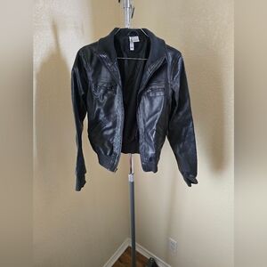 Voice Faux Leather Jacket Zip Up With Pockets